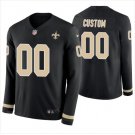 Custom Men's Saints Therma Long Sleeve Jersey Black