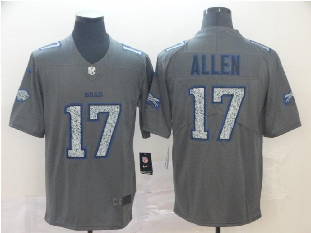Men's Josh Allen #17 Bills Static Limited Player Jersey Gray