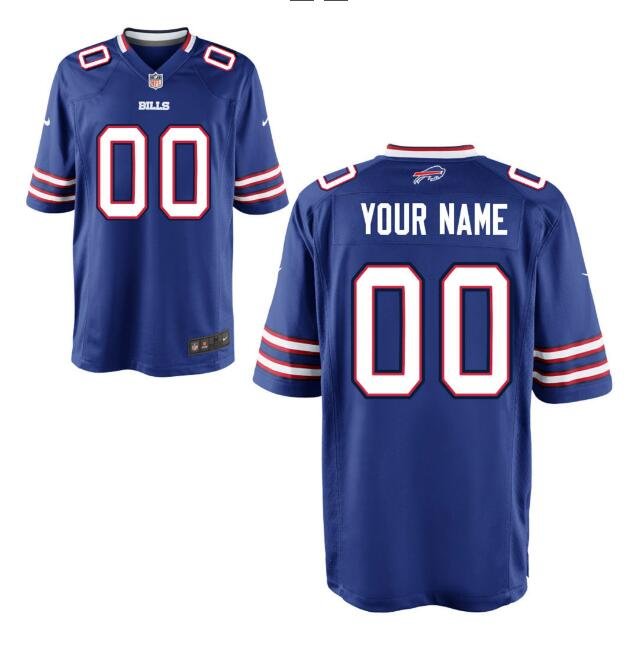 Custom Men's Bills Limited Jersey Royal