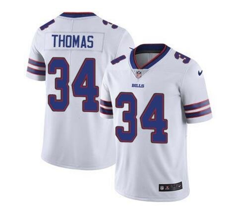 Men's Thurman Thomas #34 Bills Limited Player Jersey White