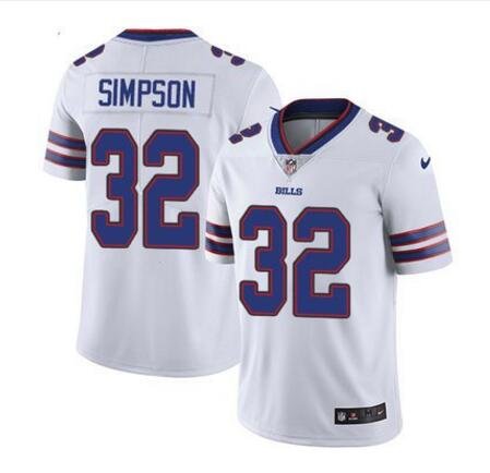 Men's O. J. Simpson #32 Bills Limited Player Jersey White