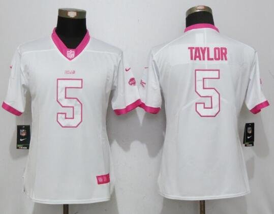 Women's Tyrod Taylor #5 Bills Limited Player Jersey White