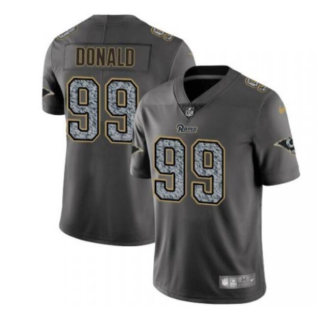 Men's Aaron Donald #99 Rams Static Limited Player Jersey Gray