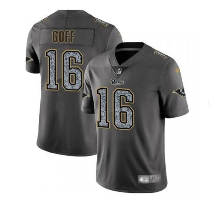 Men's Jared Goff #16 Rams Static Limited Player Jersey Gray