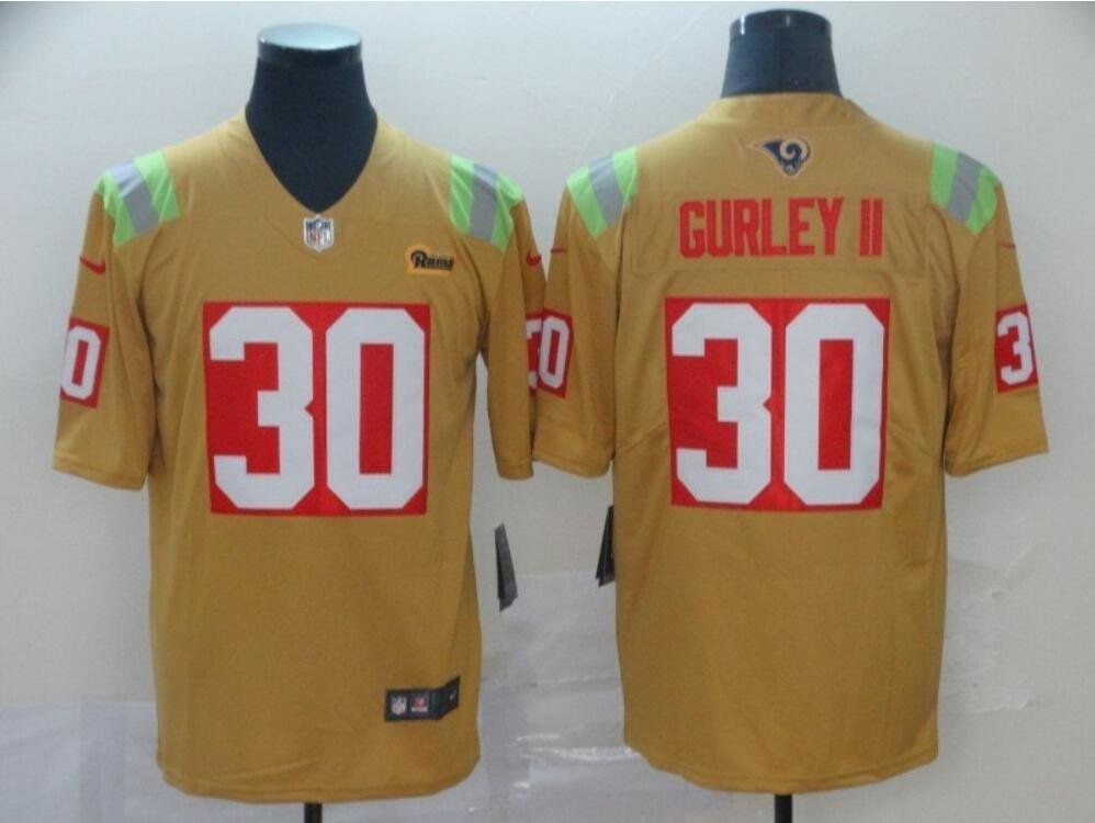 Men's Todd Gurley II #30 Rams City Edition Limited Player Jersey Gold