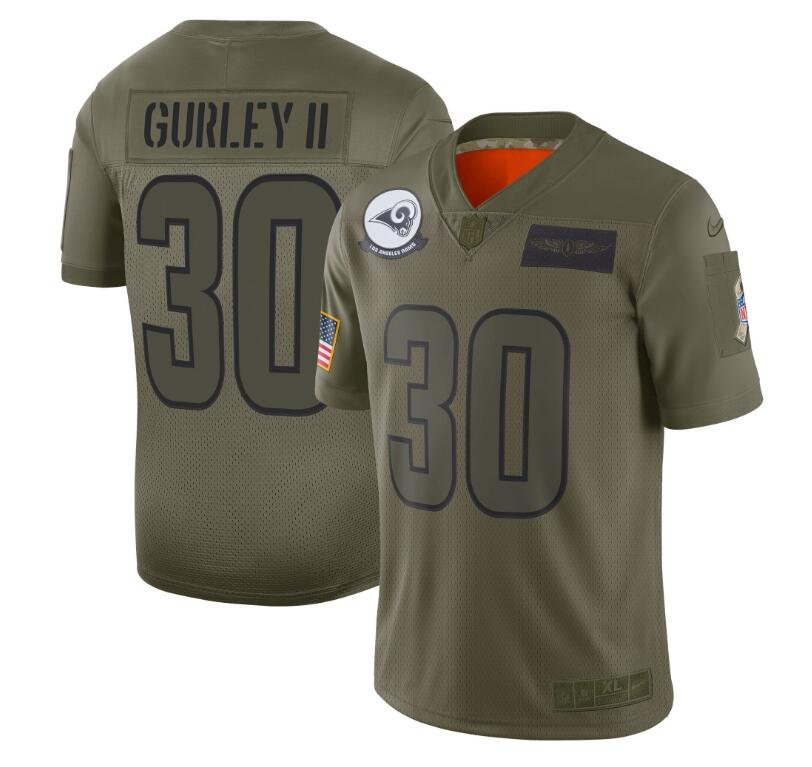 Men's Todd Gurley II #30 Rams 2019 Salute to Service Limited Player Jersey Camo