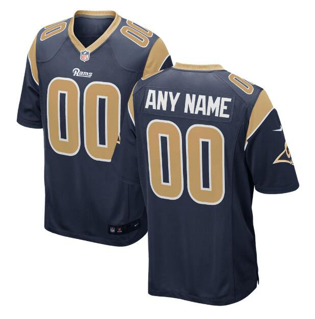Custom Men's Rams Limited Player Jersey Navy
