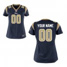 Custom Women's Rams Limited Jersey Navy