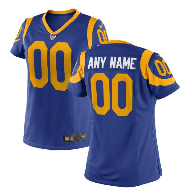 Custom Women's Rams Limited Jersey Royal