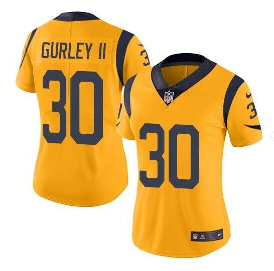 Women's Todd Gurley II #30 Rams Limited Player Jersey Gold