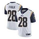 Men's Marshall Faulk #28 Rams Limited Player Jersey White