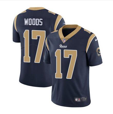 Men's Robert Woods #17 Rams Limited Player Jersey Navy