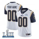 Custom Men's Rams Super Bowl LIII Limited Jersey White