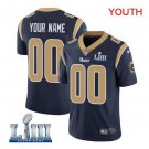 Custom Youth Rams Super Bowl LIII Limited Jersey Navy