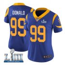 Women's Aaron Donald #99 Rams Super Bowl LIII Limited Player Jersey Royal