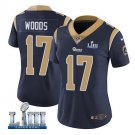 Women's Robert Woods #17 Rams Super Bowl LIII Limited Player Jersey Navy