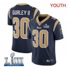 Youth Todd Gurley II #30 Rams Super Bowl LIII Limited Player Jersey Navy