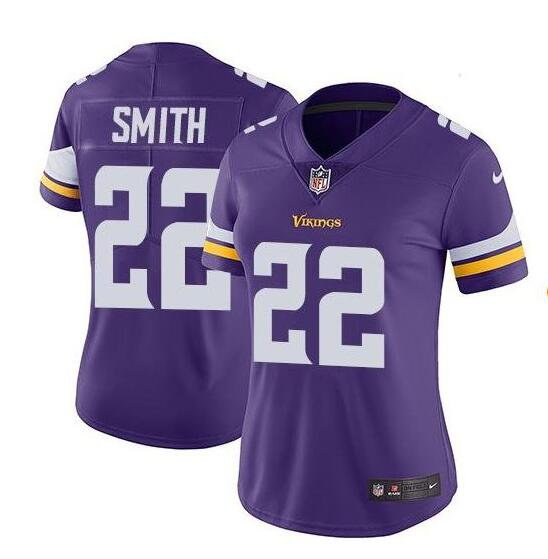 Women's Harrison Smith #22 Vikings Limited Player Jersey Purple