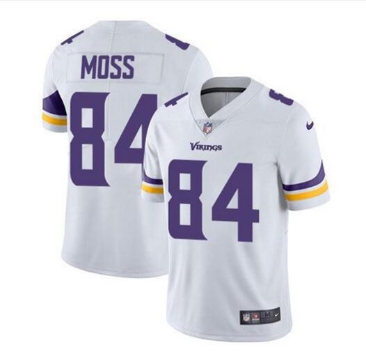 Men's Randy Moss #84 Vikings Limited Player Jersey White
