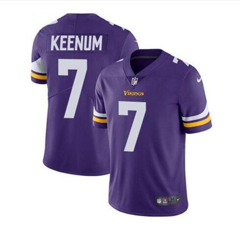 Men's Case Keenum #7 Vikings Limited Player Jersey Purple