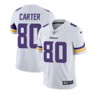 Men's Cris Carter #80 Vikings Limited Player Jersey White