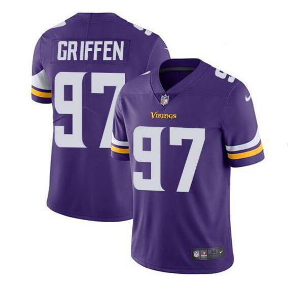 Men's Everson Griffen #97 Vikings Limited Player Jersey Purple