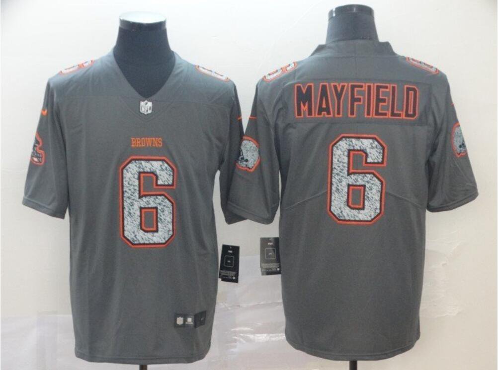 Men's Baker Mayfield #6 Browns Static Limited Player Jersey Gray