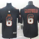 Men's Baker Mayfield #6 Browns 2019 Limited Player Jersey Black Smoke Fashion