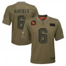 Youth Baker Mayfield #6 Browns 2019 Salute to Service Limited Player Jersey Camo