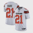 Men's Denzel Ward #21 Browns Limited Player Jersey White