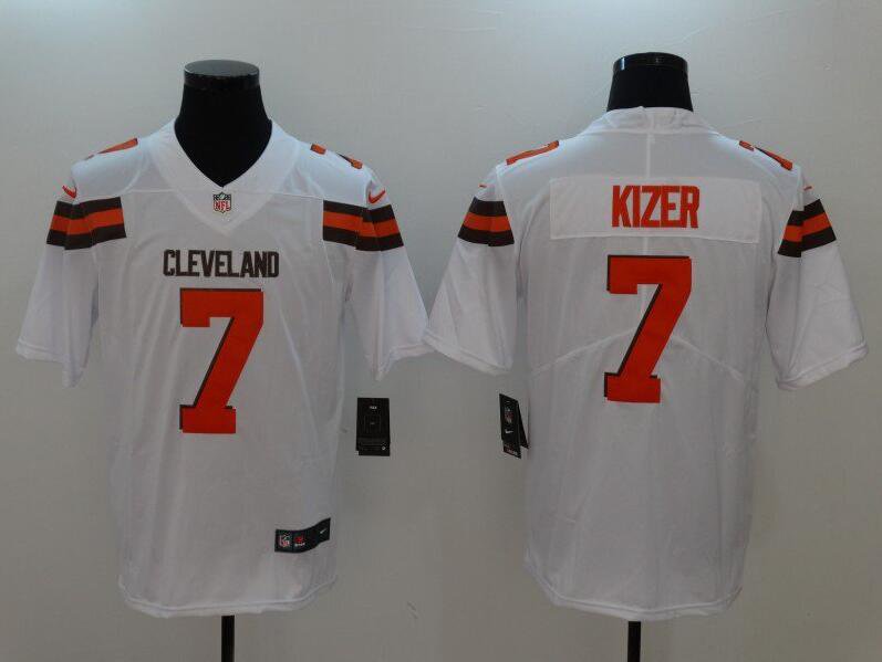 Men's DeShone Kizer #7 Browns Limited Player Jersey White