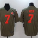 Men's DeShone Kizer #7 Browns Limited Player Jersey Olive