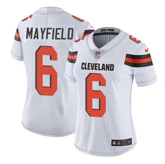 Women's Baker Mayfield #6 Browns Limited Player Jersey White
