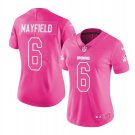 Women's Baker Mayfield #6 Browns Limited Player Jersey Pink