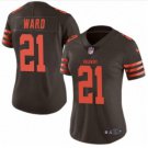 Women's Denzel Ward #21 Browns Limited Player Jersey Brown
