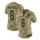 Women's Baker Mayfield #6 Browns Salute to Service Limited Player Jersey Camo