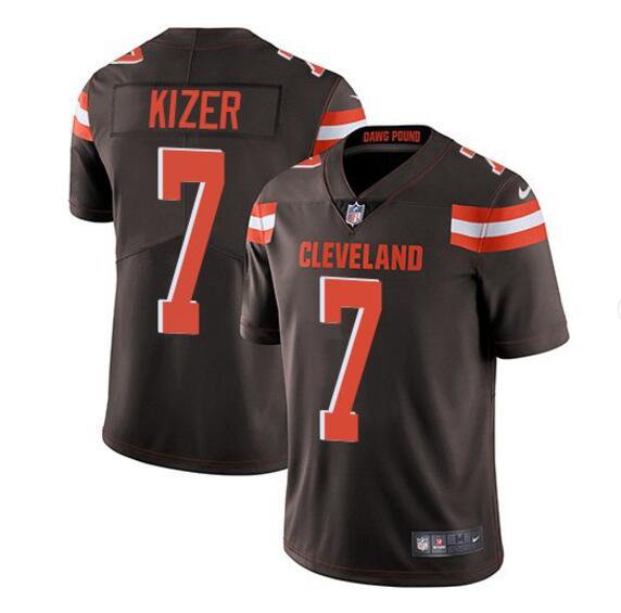 Men's DeShone Kizer #7 Browns Limited Player Jersey Brown