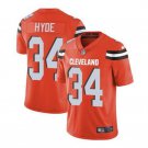 Men's Carlos Hyde #34 Browns Limited Player Jersey Orange