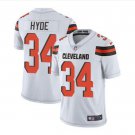 Men's Carlos Hyde #34 Browns Limited Player Jersey White