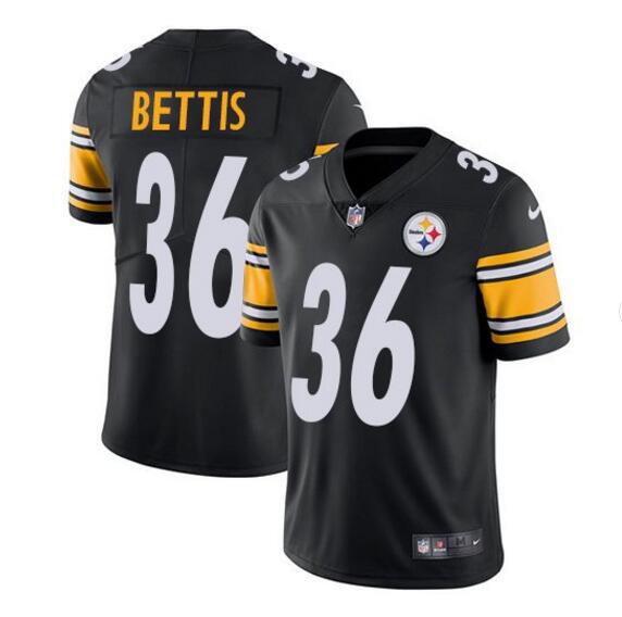 Men's Jerome Bettis #36 Steelers Limited Player Jersey Black