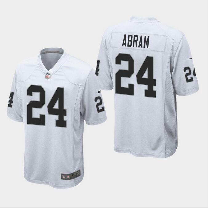 Men's Johnathan Abram #24 Raiders Game Player Jersey White