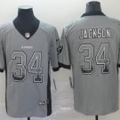 Men's Bo Jackson #34 Raiders Limited Player Jersey Gray Drift Fashion