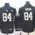 Men's Antonio Brown #84 Raiders Therma Long Sleeve Player Jersey Black