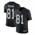 Men's Tim Brown #81 Raiders Limited Player Jersey Black