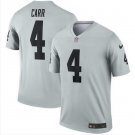Men's Derek Carr #4 Raiders Inverted Legend Player Jersey Gray