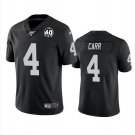 Men's Derek Carr #4 Raiders 60th Anniversary Limited Player Jersey Black