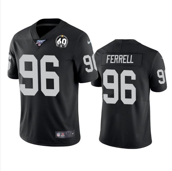 Men's Clelin Ferrell #96 Raiders 60th Anniversary Limited Player Jersey Black