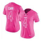 Women's Derek Carr #4 Raiders Limited Player Jersey Pink