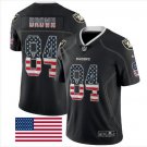 Men's Antonio Brown #84 Raiders Limited Player Jersey Black USA Flag