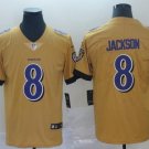 Men's Lamar Jackson #8 Ravens Inverted Legend Player Jersey Gold